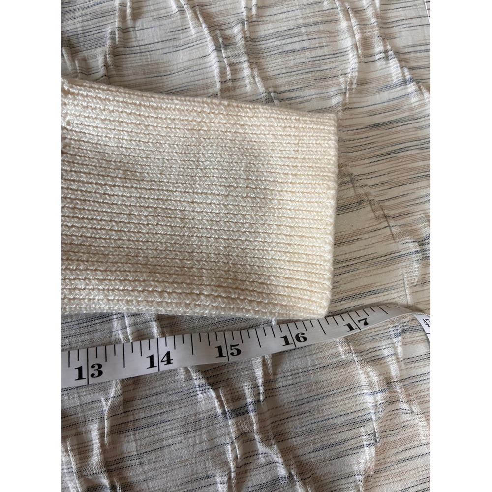 J.Crew Womens Cream Shaker Stitch Turtleneck Sweater Relaxed Fit Pullover Size S - Picture 11 of 14